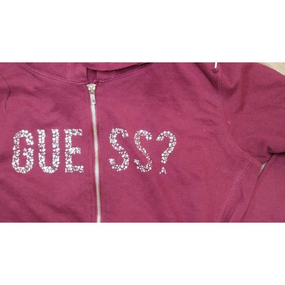 GUESS Sequined Full Zip Hoodie - Picture 3 of 5